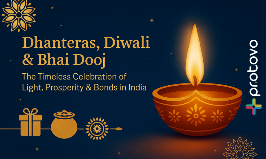 🌟 Dhanteras, Diwali & Bhai Dooj — The Timeless Celebration of Light, Prosperity & Bonds in India